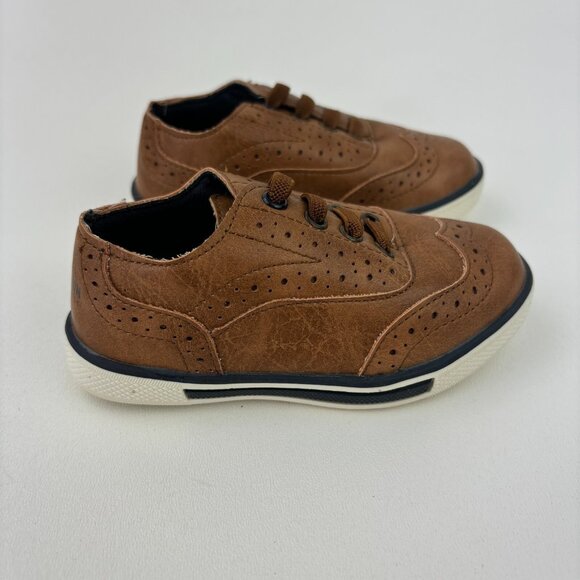 Kenneth Cole Boys Sz 6 Toddler Oxford Brown Casual Dress Shoes Lace up Comfort - Picture 1 of 7